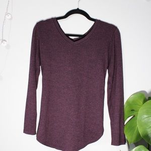 Purple Side Slit Tee